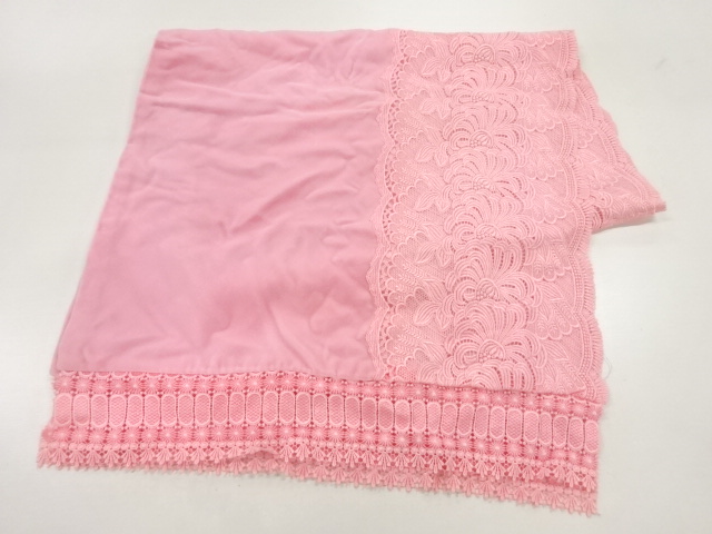 リサイクル　ビロードレース花模様ショール